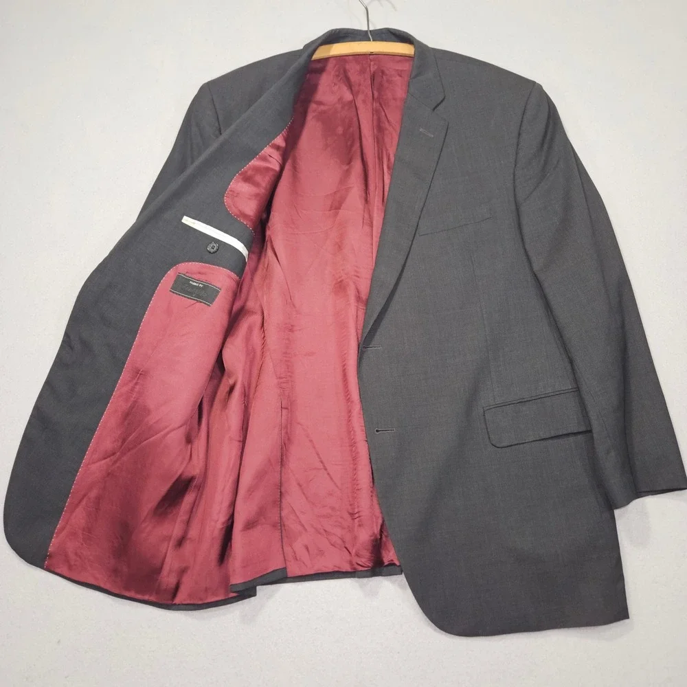 Jack Victor Exclusive Collection Marzotto Wool Blazer Jacket Grey Sz 46R